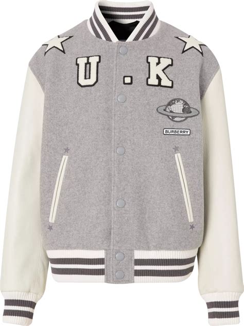 burberry varsity jacket grey|burberry military jacket.